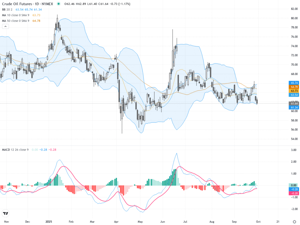 WTI Crude Oil Futures (CLc1) – Technical Analysis & Market Outlook