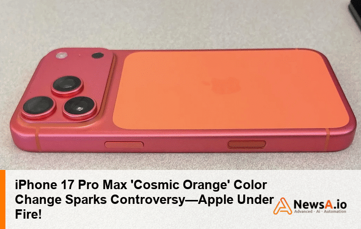 iPhone 17 Pro Max ‘Cosmic Orange’ Color Change Sparks Controversy—Apple Under Fire!